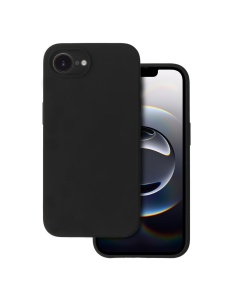 Черен силиконов гръб POLY за iPhone 16e