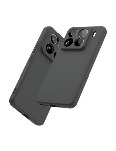 Черен силиконов гръб POLY за Xiaomi Mi 15