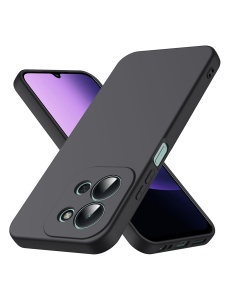 Черен силиконов гръб POLY за Xiaomi Redmi 15C