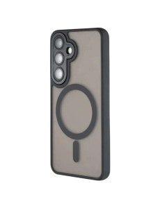 Черен Mag Safe с предпазно стъкло на камерата за Samsung Galaxy S25