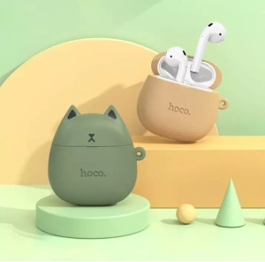 Bluetooth слушалки Hoco EW45 True wireless тъмно жълти с кристален звук и дълбоки баси