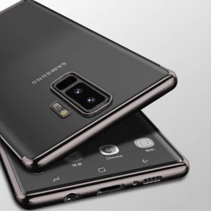 Electroplate Corner силиконов кейс с черен кант за Samsung S9 Plus