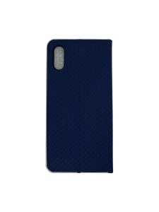Kалъф тефтер син CARBON WITH FRAME за Xiaomi Redmi 9A с магнитно затваряне
