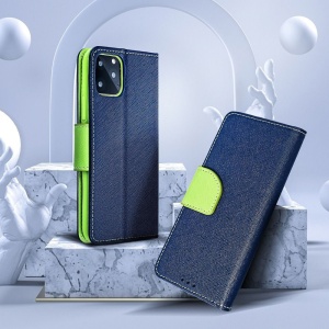 Kалъф тефтер син FANCY за Samsung A02s за защита на дисплея и гърба