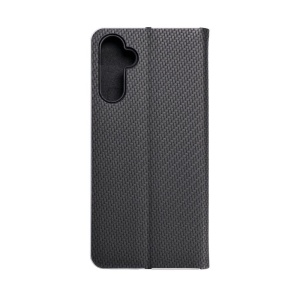 Kалъф тефтер черен CARBON WITH FRAME за Samsung A05s с място за карти и банкноти