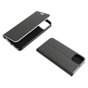 Kалъф тефтер черен CARBON WITH FRAME за Samsung A53 с магнитно затваряне
