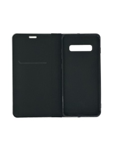 Kалъф тефтер черен CARBON WITH FRAME за Samsung S10 Plus с място за карти и банкноти