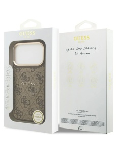 Original Guess Case за 17 Pro Max съвместим с MagSafe, brown - Img 8