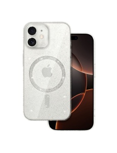 Бял калъф Gliter MagSafe за iPhone 12