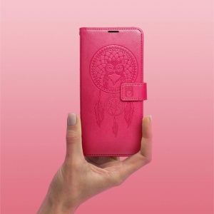 Дамски калъф тефтер MEZZO червен за Samsung A14 удобен за ежедневие