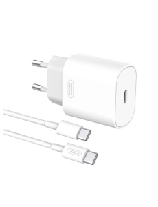 Зарядно у во XO L91 25W с един изход USB C кабел Type C Type C за бърз пренос на данни
