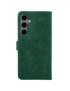 Зелен калъф тип тефтер за телефон Smart Velvet за Samsung S24 Plus с функция стойка за видео