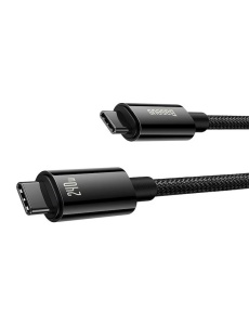 Кабел Baseus Tungsten USB C към USB C 240W 2 m черен съвместим с много устройства