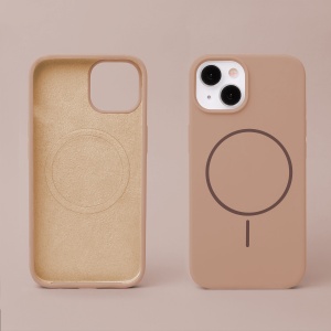 Кафяв Мек Силиконов кейс Silicone Thin Mag за iPhone 17 Pro