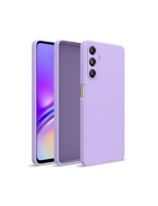 Лилав силиконов калъф Poly с велур отвътре за Samsung A05s
