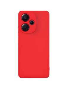 Нежен червен калъф Poly с велур отвътре за Xiaomi Redmi 13