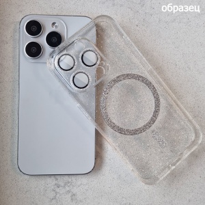Прозрачен гръб с вграден протектор на задните камери Gliter MagSafe за iPhone 17 Air