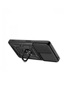 Противоударен черен гръб Camera Cover за Motorola Moto G54
