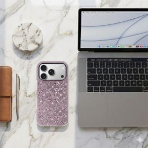 Розов гръб с цветя и камъчета "Flower Case" за Samsung Galaxy S26 - Img 2