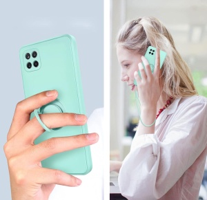 Светло Зелен Гръб Ring Silicone Venus за Samsung A22 5G с прецизни изрязвания за камера и бутони