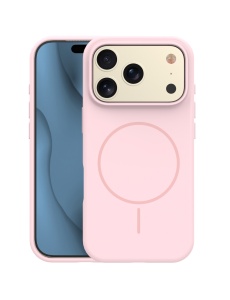 Светло Розов Мек Силиконов Гръб Silicone Thin Mag за iPhone 17 Pro