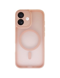 Светло Розов Mag Safe с предпазно стъкло на камерата за iPhone 16