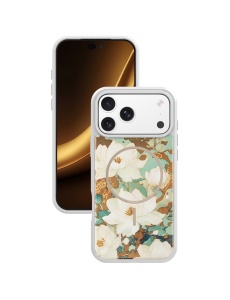 Сив гръб с декупаж и MagSafe "Golden Autumn" за iPhone 17 Pro