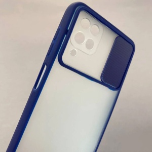 Син кейс Camera Cover за Samsung A12 със защита от удари и надрасквания