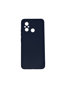 Син елегантен калъф за телефон Poly с велур за Xiaomi Redmi 12C
