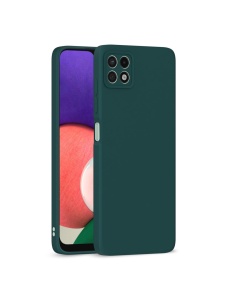 Тъмно зелен силиконов гръб POLY за Samsung A22 5G