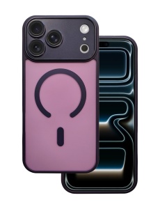 Тъмно Лилав "Mag Safe с предпазно стъкло на камерата" за iPhone 17 Pro