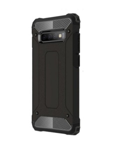 Удароустойчив черен гръб Bronya за Samsung Galaxy S10 Plus
