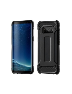 Удароустойчив черен гръб Bronya за Samsung Galaxy S8 със защита от удари и надрасквания