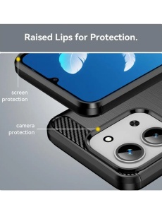 Черен гръб Toptel Carbon за Xiaomi Redmi 15C