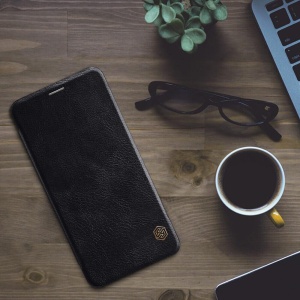 Черен Кожен гръб G Case за Samsung A7 2018