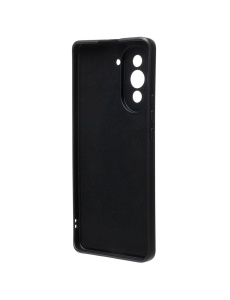 Черен силиконов калъф Poly с велур отвътре за Huawei Nova 10