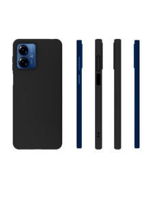 Черен силиконов калъф Candy Matt za Motorola G53 със защита от удари и надрасквания