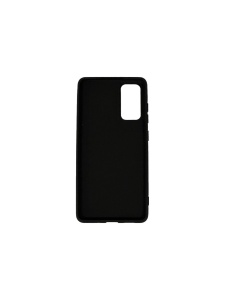 Черен силиконов гръб Poly с велур отвътре за Samsung S20 FE