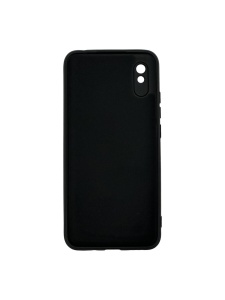 Черен силиконов гръб Poly с велур отвътре за Xiaomi Redmi 9A