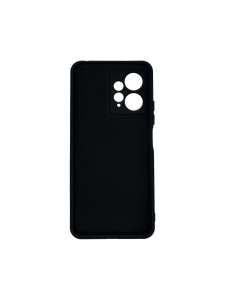 Черен силиконов гръб Poly с велур отвътре за Xiaomi Redmi Note 12 4G