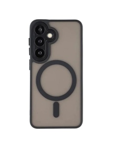Черен Mag Safe с предпазно стъкло на камерата за Samsung Galaxy S25