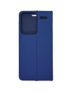 Kалъф тефтер син CARBON WITH FRAME за Xiaomi Redmi Note 13 Pro Plus