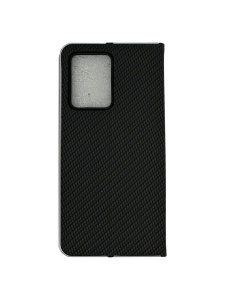 Kалъф тефтер черен CARBON WITH FRAME за Xiaomi Redmi Note 12 Pro за защита на дисплея и гърба