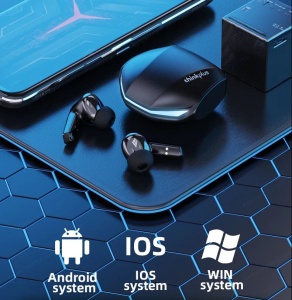 Lenovo BlackWave Гейминг True Wireless Слушалки с кристален звук и дълбоки баси