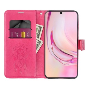 Дамски калъф тефтер MEZZO червен за Samsung A14 с магнитно затваряне