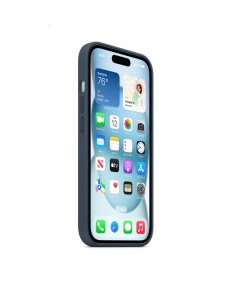 Елегантен Оригинален гръб за iPhone 15 Тъмно син