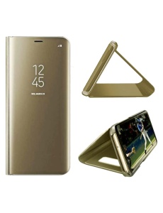 Златен Тефтер Clear View за Samsung A6 2018 за защита на дисплея и гърба