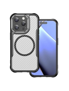 Карбонов Гръб Defender Carbon с MagSafe за iPhone 15 Pro Max