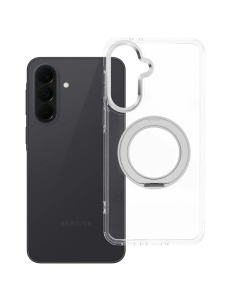 Кейс Frame Circle Stand за Samsung Galaxy A57, съвместим с MagSafe – прозрачен