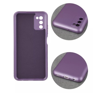 Лилав Силиконов кейс с Металически Ефект Metallic Silicone за Samsung A03s